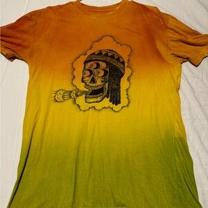 Gradient Orange and Green Altamont Rasta Head tee